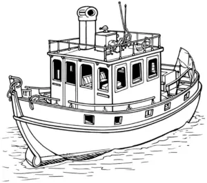 ausmalbild-von-einem-schiff-auf-wasser