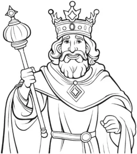 ausmalbild-von-kaiserlichem-koenig-mit-zepter-und-krone