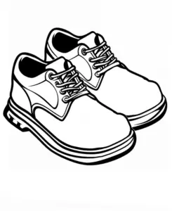 ausmalbild-von-schoenen-mit-schnuersenkel