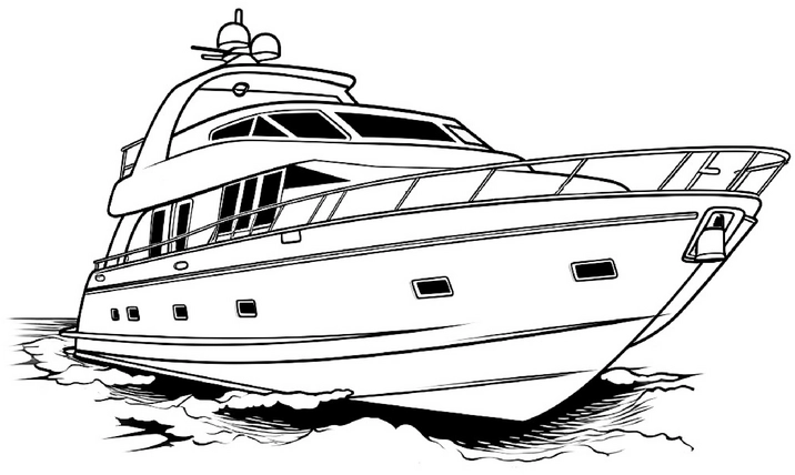 ausmalbild-yacht-im-wasser