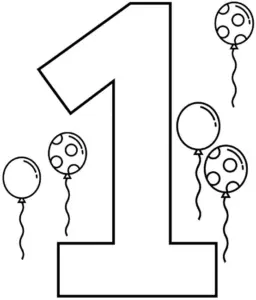 ausmalbild-zahl-eins-mit-luftballons