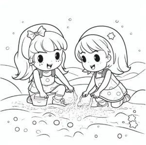 ausmalbild-zwei-maedchen-im-sandspiel