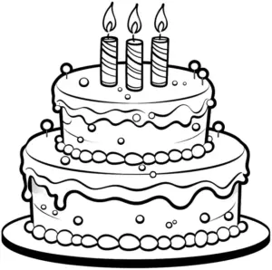 ausmalbild-zweistoekige-geburtstagstorte-mit-kerzen