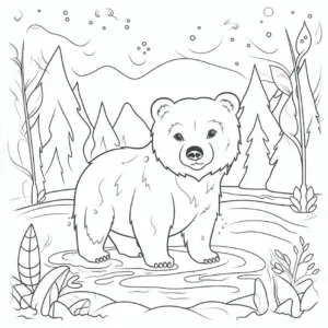 baer-im-wald-mit-gewaesser-und-bergen