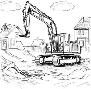 bagger-auf-baustelle-ausmalbild