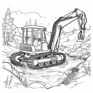 bagger-im-wasser-ausmalbild