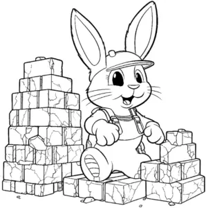 bauarbeiter-hase-mit-bausteinen-ausmalbild