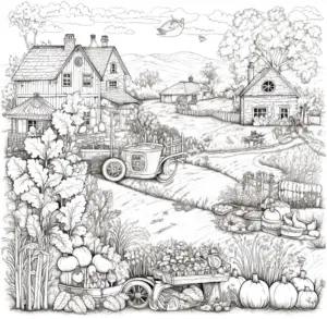 bauernhof-mit-gemuesegaerten-und-traegern