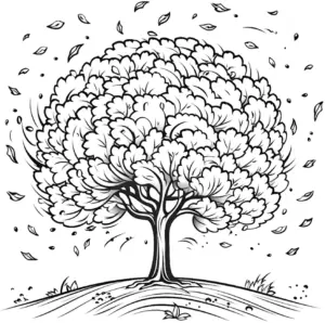 baum-im-herbst-mit-wehendem-blatt-ausmalbild