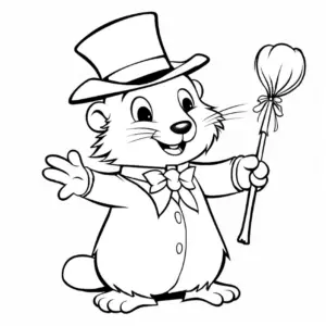 biber-mit-zauberstab-ausmalbild