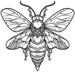 biene-ausmalbild-mit-detaillierten-fluegeln-und-koerpermustern