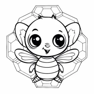 biene-mit-bienenstock-ausmalbild