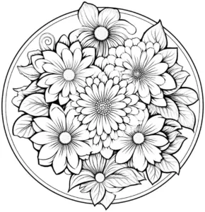 blumen-arrangement-ausmalbild