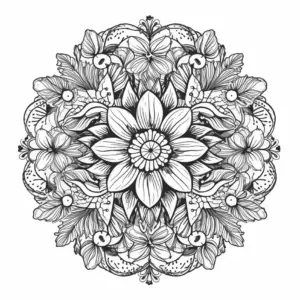 blumen-mandala-und-florale-anordnung