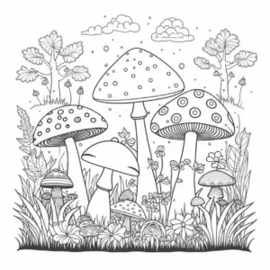 bunte-pilze-in-blumenlandschaft