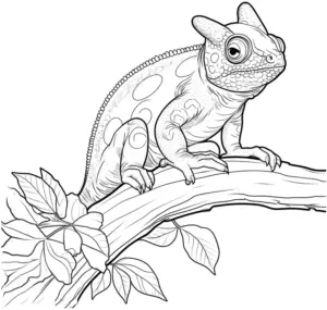 chamaeleon-auf-einem-baumast-ausmalbild