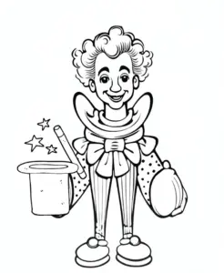 clown-mit-zauberhut-und-ball-im-zirkus