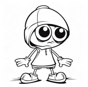 comicfigur-im-kapuzenpulli-ausmalbild