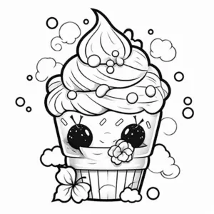 cupcake-ausmalbild-mit-bubbles-und-blueten