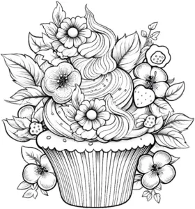 cupcake-mit-blumen-ausmalbild