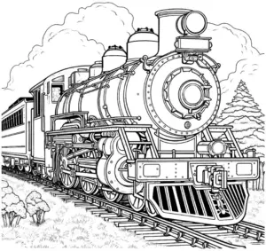 dampflok-ausmalbild-auf-eisenbahn-in-natur