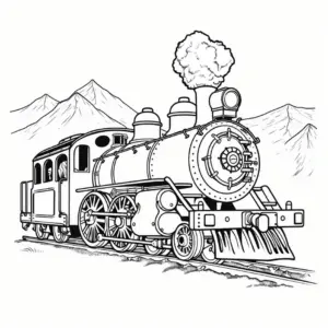 dampflok-ausmalbild-mit-bergen-und-baeumen
