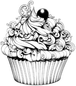 dekorierter-cupcake-ausmalbild