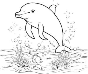 delphin-mit-korallen-ausmalbild-unterwasser-welt