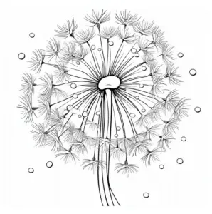 detailiertes-ausmalbild-einer-pusteblume-mit-blasen