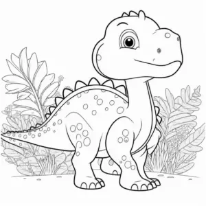 dinosaurier-in-lebendiger-umgebung-ausmalbild