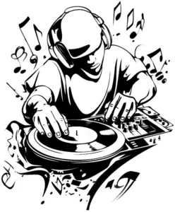 dj-am-plattenspieler-ausmalbild