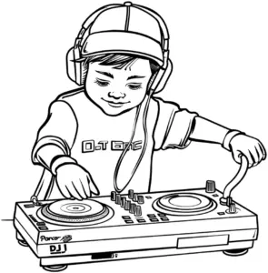 dj-ausmalbild-junger-dj-mit-kopfhoerern