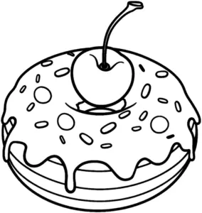 donut-ausmalbild-mit-kirsche-und-bunten-streuseln