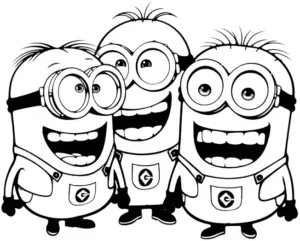 drei-minions-lustige-ausmalvorlage-illustration