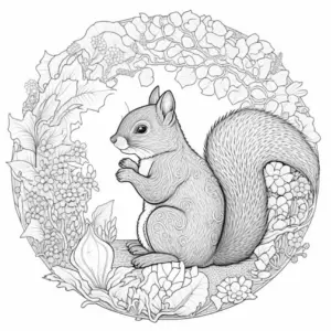 eichhoernchen-in-blumen-und-pflanzenlandschaft