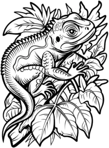 eidechse-im-gruenen-mit-blaettern