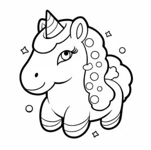 einhorn-ausmalbild-mit-sternen-und-kreisen
