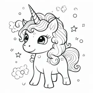 einhorn-mit-wolken-und-sternen-ausmalbild