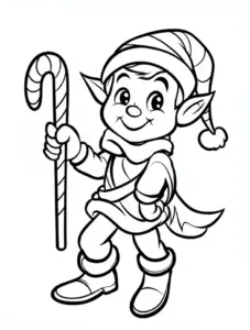 elf-mit-zuckerstange-und-weihnachtsmütze