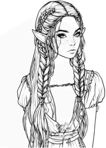 elfenhafte-figur-mit-geflecht-und-kleid