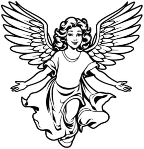 engel-ausmalbild-mit-grossen-fluegeln