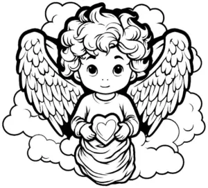 engel-mit-herz-in-wolken-ausmalbild