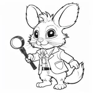 entdecker-hase-mit-lupe-ausmalbild