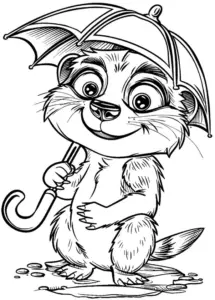 erdmaennchen-mit-regenschirm-ausmalbild-illustration