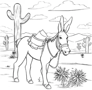 esel-mit-rucksack-in-wuestenlandschaft