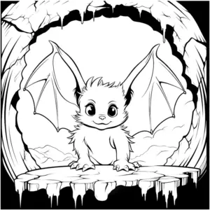 fabelwesen-ausmalbild-mit-fluegeln-in-der-hoehle