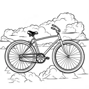 fahrrad-in-wolken-ausmalbild