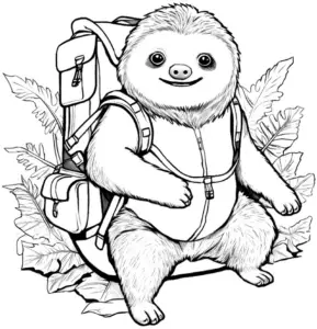 faultier-mit-rucksack-in-der-natur