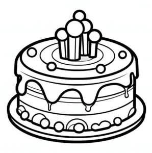 festlicher-kuchen-mit-kerzen-und-verzierungen
