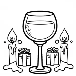 festliches-ausmalbild-mit-glas-und-kerzen
